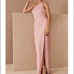 BHLDN Dylan Satin Charmeuse Dress in Dusty Rose